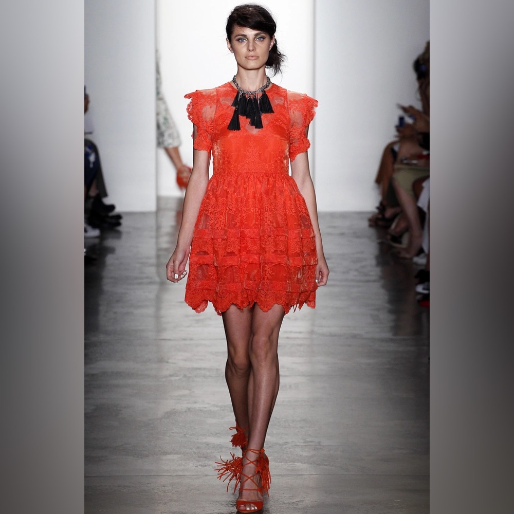 Marissa Webb Embroidered Fit and Flare Dress - sz L